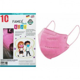 Famex Παιδική Μάσκα Προστασίας KN95 - FFP2 Kids Emoticons 4-12ετών Ροζ χρώμα 1τμχ