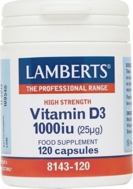 Lamberts Vitamin D3 1000iu 25μg 120caps