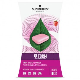 Superfoods S Form Συμπλήρωμα Διατροφής για Απώλεια & Διαχείριση Βάρους με Γεύση Φράουλα 30 Μασώμενες Καραμέλες