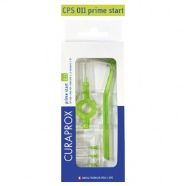 Curaprox CPS 011 Prime Plus Handy Μεσοδόντια Βουτρσάκια Πράσινο Χρώμα 5τμχ & Λαβή UHS 409 1τμχ