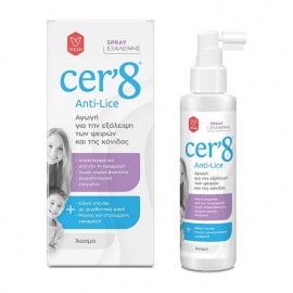 Vican Cer8 Anti Lice Spray Άοσμο Σπρέι Αγωγή Εξάλειψης των Ψειρών και της Κόνιδας 125ml