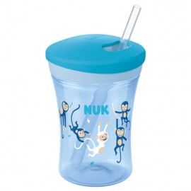NUK Action Cup 12+m Με Καλαμάκι Μπλε χρώμα 230ml