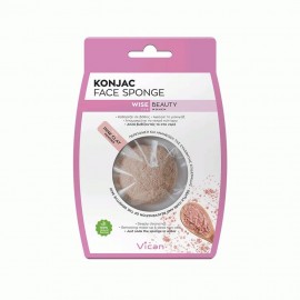 Vican Konjac Face Sponge With Pink  Clay Powder 1τμχ