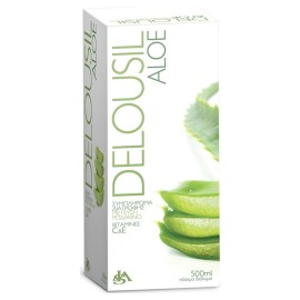 Delousil Συμπλήρωμα Διατροφής Πόσιμο Διάλυμα Aloe Vera με Βιταμίνες C & E Γεύση Ροδάκινο 500ml