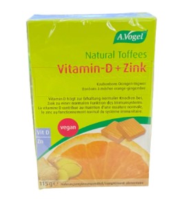 A.Vogel Immune Toffees Orange Vitamin-D & Zinc Καραμέλες με Γεύση Πορτοκάλι & Ginger, 115g
