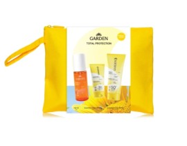 Garden Promo Total Protection/ Αντηλιακό Γαλάκτωμα με Εκχύλισμα Ροδιού Πρόσωπο & Σώμα SPF50 -75ml & Αντηλιακή Κρέμα Προσώπου με Υαλουρονικό Οξύ SPF50 -25ml & Λάδι Μαλλιών με Αντηλιακή Προστασία -100ml & ΔΩΡΟ Νεσεσέρ -1σετ