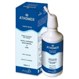 Athomer Ισότονο Διάλυμα Θαλασσινού Νερού για τον Καθαρισμό Ενυδάτωση & Αποσυμφόρηση των Ρινικών Κοιλοτήτων 150ml