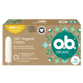 OB Organic Normal Ταμπόν για Μέτρια/ Μεγάλη Ροή, 16τεμ