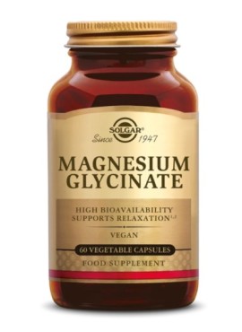 Solgar Magnesium Glycinate, Συμπλήρωμα Διατροφής με Μαγνήσιο Γλυκινικό 60 κάψουλες