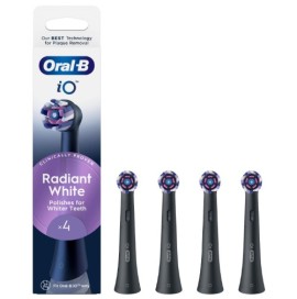 Oral-B iO Radiant White Black Ανταλλακτικές Κεφαλές Ηλεκτρικής Οδοντόβουρτσας, 4 τεμάχια