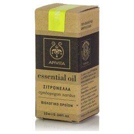 Apivita Essential Oil Citronella Αιθέριο έλαιο Σιτρονέλλα 10ml