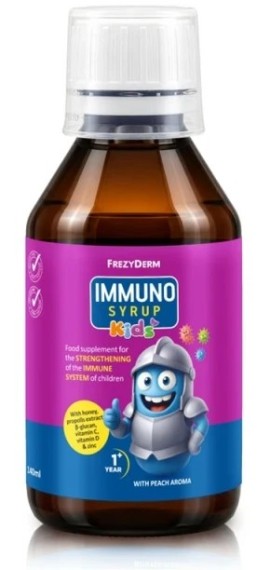 Frezyderm Immuno Kids Syrup Παιδικό Σιρόπι για την Ενίσχυση του Ανοσοποιητικού, 140ml