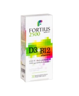 Geoplan Nutraceuticals Fortius D3 2500iu & B12 30tabs