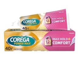 Corega Power Max Hold & Comfort Στερεωτική Κρέμα Τεχνητής Οδοντοστοιχίας, 40gr