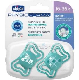 Chicco Physio Forma Light Blue 16-36m, 2τμχ | Πιπίλα Σιλικόνης Μπλε από 16-36 μηνών
