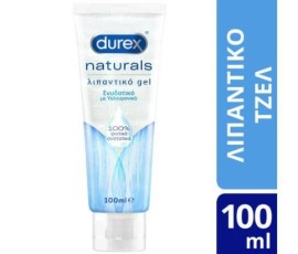 Durex Naturals Ενυδατικό Λιπαντικό Gel με 100% Φυσικά Συστατικά και Υαλουρονικό Οξύ, 100ml
