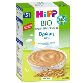 Hipp Bio Κρέμα Δημητριακών Βρώμη με Γλουτένη 5m+, 200g