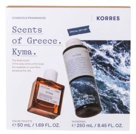 Korres Scents of Greece Promo Kyma με Eau de Toilette Άρωμα, 50ml & Shower Gel Αφρόλουτρο, 250ml, 1σετ
