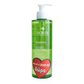 Rilastil Acnestil Gel Detergente Καθαριστικό Τζελ για Λιπάρες & με Ατέλειες Επιδερμίδες, 400ml