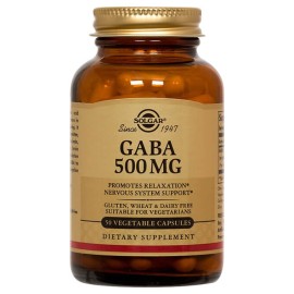 Solgar Gaba 500mg για την καλή Λειτουργία του Νευρικού Συστήματος 50vcaps