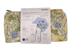 Korres Hydrating & Protective Suncare Ritual με Yoghurt Αντηλιακή Κρέμα Προσώπου & Ματιών SPF 50, 50ml & Δώρο Greek Yoghurt Ενυδάτωση με Προβιοτικά Κρέμα-Gel, 20ml & Νεσεσέρ, 1τεμ, 1σετ