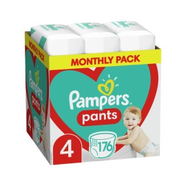 Pampers Pants No4 Monthly Pack (9-15kg) Βρεφικές Πάνες Βρακάκι 176τμχ