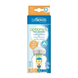 Dr Browns Options+ Μπιμπερό Πλαστικό Λαγουδάκι 330ml Με Θηλή Σιλικόνης 3m+ 1τμχ