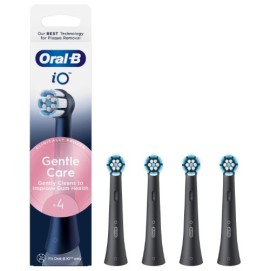 Oral-B iO Gentle Care Black Replacement Electric Toothbrush Heads, 4 τεμάχια