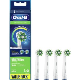 Oral-B Cross Action CleanMaximiser Value Pack Ανταλλακτικές Κεφαλές για Ηλεκτρική Οδοντόβουρτσα 4τμχ