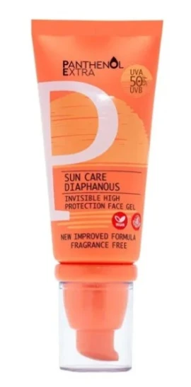 Panthenol Extra Sun Care Diaphanous Αντηλιακό Gel Προσώπου SPF 50, 50ml