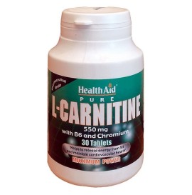 Health Aid L-Carnitine with Vitamin B6 & Chromium, 30 ταμπλέτες