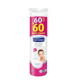 Septona Daily Clean Δίσκοι Ντεμακιγιάζ, (60 δίσκοι + 60 δώρο)