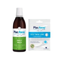 Plac Away Set Mouthwash Daily Mild 500ml + Δώρο Eco Twin-Line 30τμχ