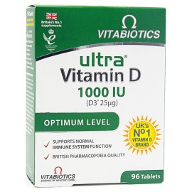 Vitabiotics Ultra Vitamin D3 1000iu 25mg Συμπλήρωμα Διατροφής 96tabs