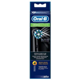 Oral-B CrossAction Black Edition Ανταλλακτικές Κεφαλές Οδοντόβουρτσας 4τμχ