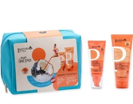 Panthenol Extra Promo Sunproof Essentials με Sun Care Diaphanous SPF 50 Αντηλιακό Gel Προσώπου, 50ml, Sun Care Face & Body Milk SPF 50 Αντηλιακό Γαλάκτωμα για Πρόσωπο & Σώμα, 100ml & Δώρο Νεσεσέρ, 1τεμ, 1σετ