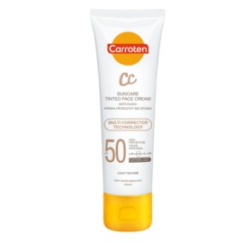 Carroten CC Suncare Tinted Face Cream Αντηλιακή Κρέμα Προσώπου με Χρώμα Spf50 All Skin Types, 50ml