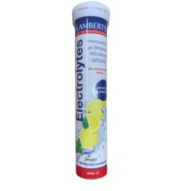 Lamberts Electrolytes Lemon Ηλεκτρολύτες με Βιταμίνες, Μέταλλα & Δεξτρόζη 13 αναβράζοντα δισκία
