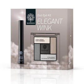 Garden Promo Elegant Wink Duo Eye, Liquid Eyeliner Black 4ml & Eyeshadow Palette Satin And Creamy 02 6gr