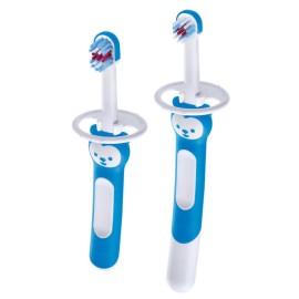 MAM Learn to Brush Σετ Οδοντόβουρτσες 5+ μηνών Μπλε