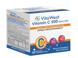VitaWest VitC 500 + Zinc + D3 30 Φακελάκια