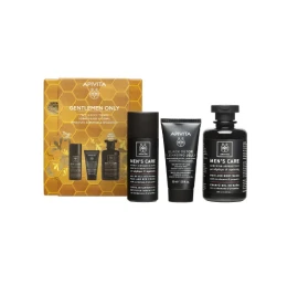 Apivita Gentlemen Only Promo Mens Care Face & Eye Cream Κρέμα για Πρόσωπο & Μάτια, 50ml, Mens Care Black Detox Cleansing Jelly Gel Καθαρισμού για Πρόσωπο & Μάτια, 50ml & Δώρο Mens Care Hair & Body Wash Σαμπουάν - Αφρόλουτρο, 250ml, 1σετ