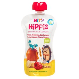 Hipp Hippis Φρουτοπολτός Μήλο, Μπανάνα, Βατόμουρα από Βιολογικά Φρούτα 100gr