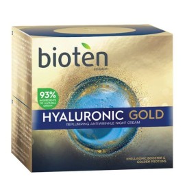 Bioten Hyaluronic Gold Night Cream Αντιρυτιδική Κρέμα Νύχτας με Υαλουρονικό Οξύ για Αναδιαμόρφωση 50ml