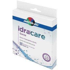 Master Aid Idracare Sterile Impregnated 10cm x 10cm Gauze Αποστειρωμένη Γάζα Εμποτισμένη με Υαλουρονικό Οξύ 10τμχ