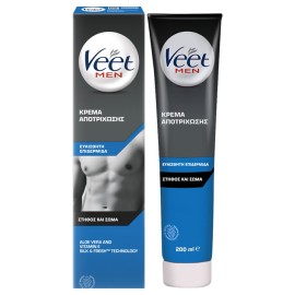 Veet Men Κρέμα Αποτρίχωσης για Άνδρες με Ευαίσθητη Επιδερμίδα 200ml