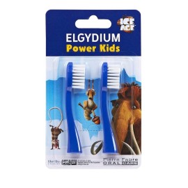 Elgydium Power Kids Ice Age Refill Ανταλλακτικές Κεφαλές για την Οδοντόβουρτσα Elgydium Power Kids σε Μπλε Χρώμα 2τμχ