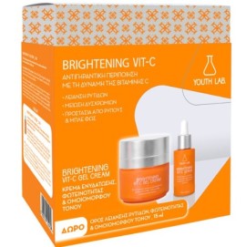 Youth Lab. Promo Brightening Vit-C Σετ Περιποίησης με Brightening Vit-C Κρέμα-Gel για Ενυδάτωση, Φωτεινότητα & Ομοιόμορφο Τόνο, 50ml & Δώρο Brightening Vit-C Ορός για Λείανση Ρυτίδων, Φωτεινότητα & Ομοιόμορφο Τόνο, 15ml, 1σετ