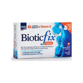 Intermed Biotic Fix Dental Προβιοτικά με Βιταμίνη D για την Στοματική Κοιλότητα Γεύση Μέντα 30 Δισκία