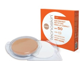 Tecnoskin Sun Protect Mattifying Make-Up Compact SPF50 Refill Bronze, 10g